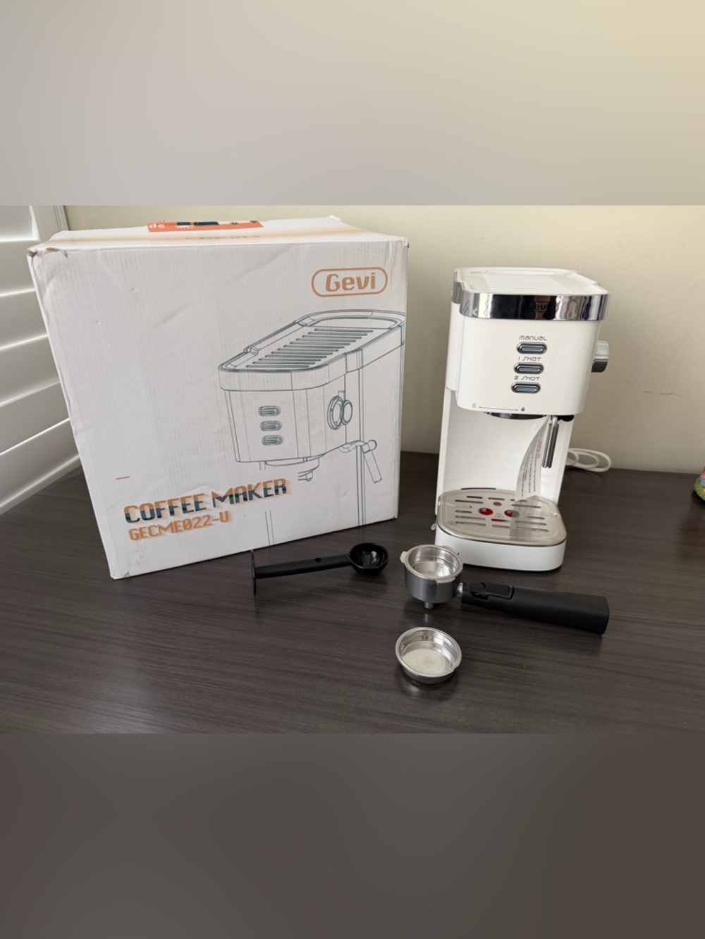 Gevi Espresso Machine 20 Bar High Pressure,Compact Espresso Maker with Milk